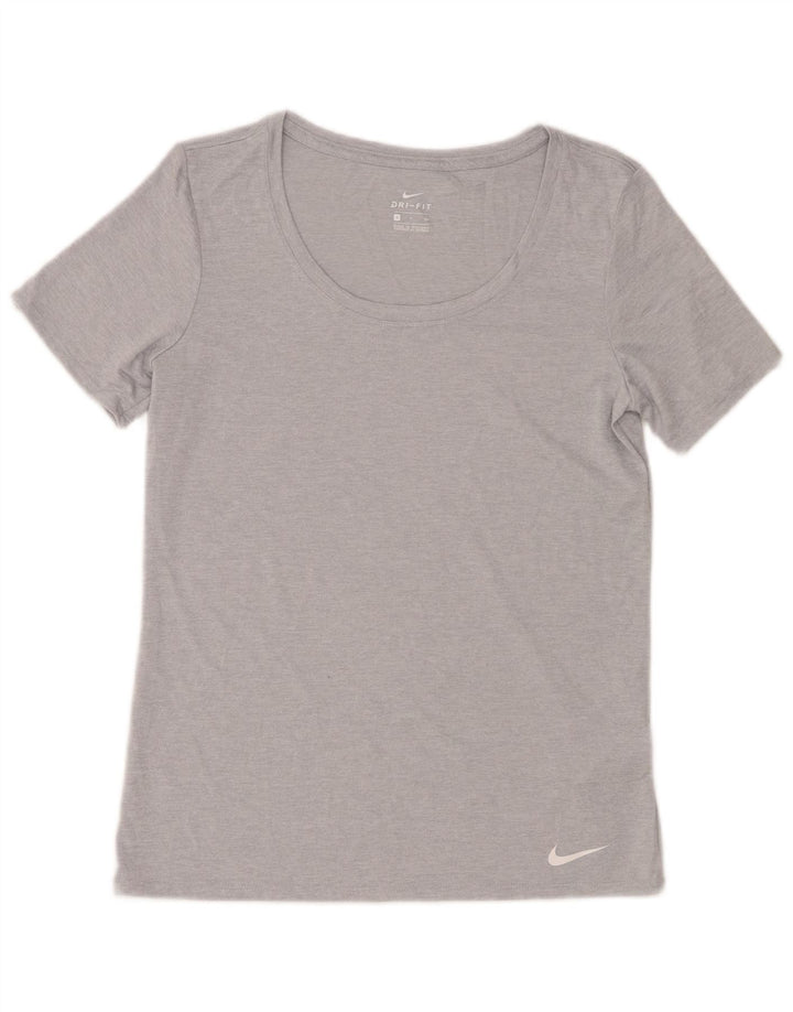 Damska koszulka Nike Dri Fit Top UK 10, mała, szara, nakrapiana poliester