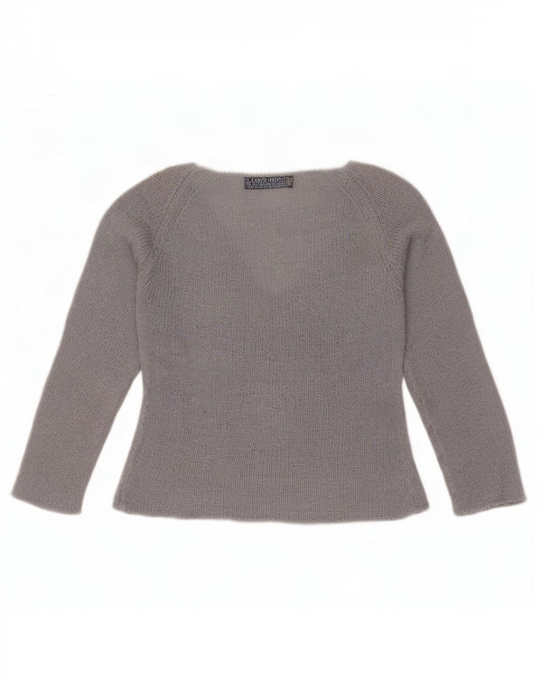 Damski sweter Zara Crop 3/4 z rękawami UK 12 Średni niebieski w kwiaty