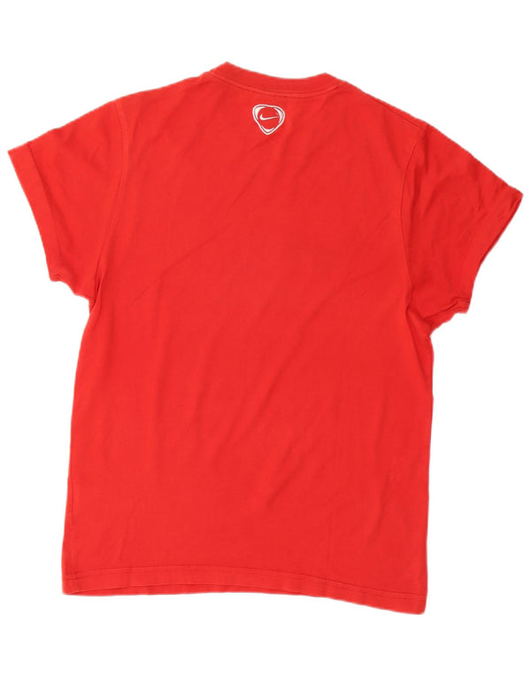 Męska koszulka z grafiką Nike Top UK 36/38 Mała czerwona bawełniana