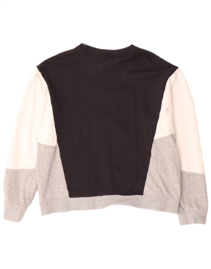 Damski sweter oversize NIKE UK 16, duży, czarny, z blokami kolorów