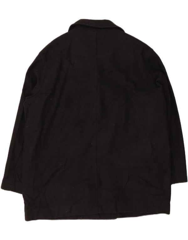 EDDIE BAUER Męski płaszcz grochowy UK 42 XL, czarna wełna