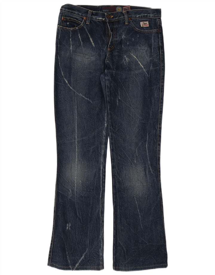 Roy Rogers Womens Seven Bell Distressed Bootcut Jeans W30 L32 Blue