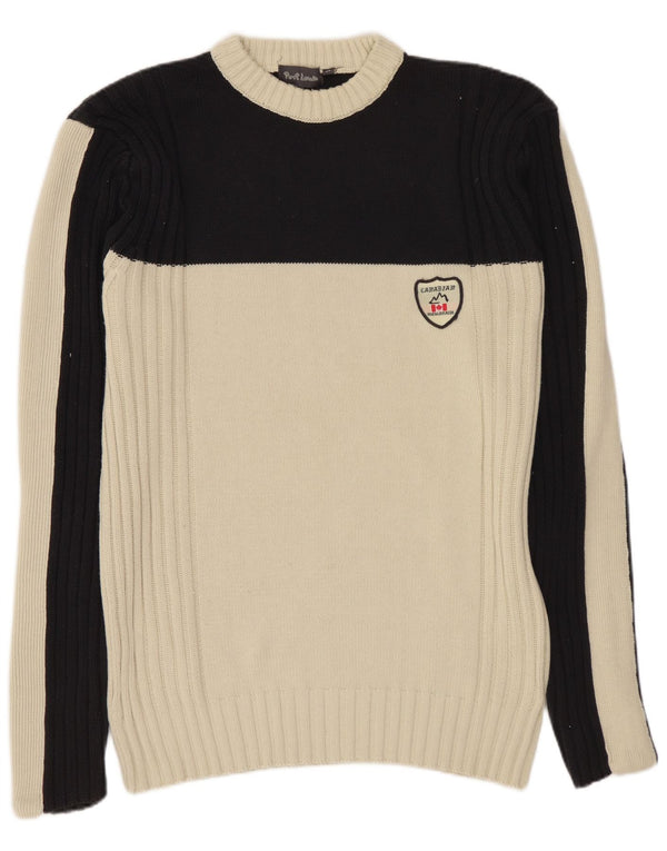 Męski sweter z okrągłym dekoltem PORT LOUIS IT 56 XL, granatowy, blok kolorów