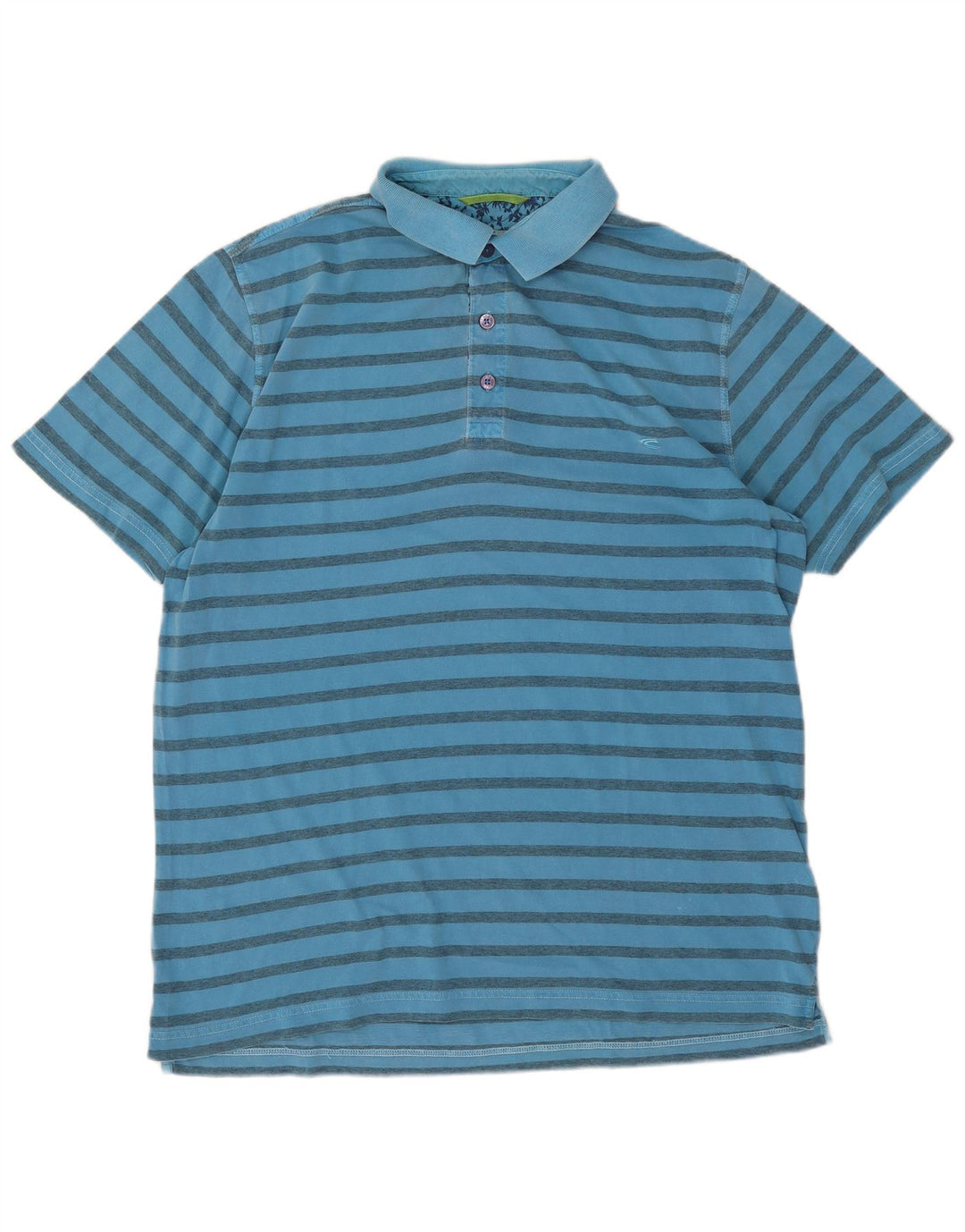 Męska koszulka polo Camel Active, duża, niebieska, bawełniana w paski