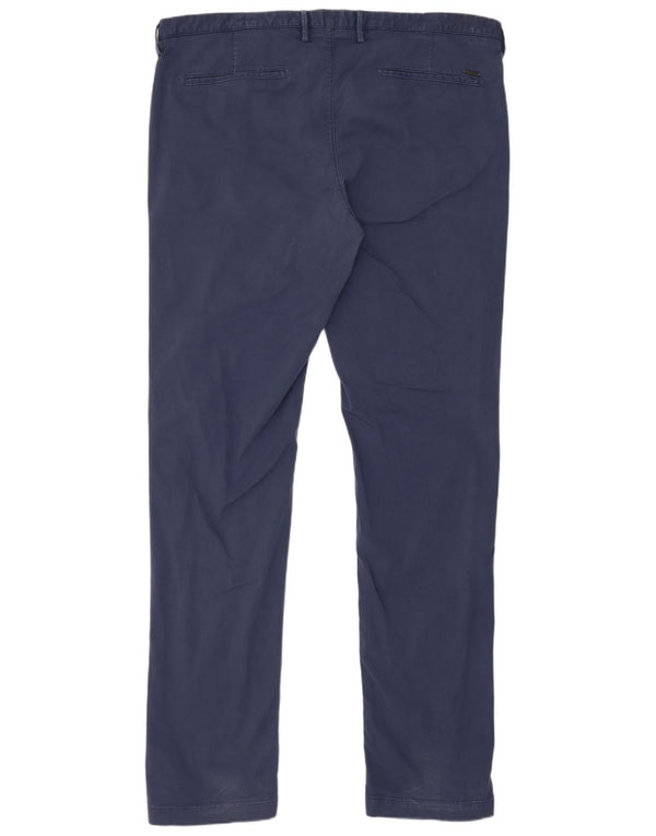 Męskie spodnie typu skinny Chino Hugo Boss W38 L34 Niebieska bawełna