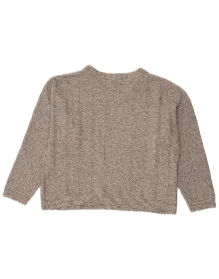 Marks & Spencer Damski sweter z okrągłym dekoltem, UK 12, średni szary