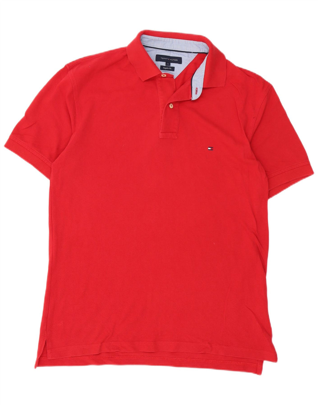 Męska koszulka polo Tommy Hilfiger o regularnym kroju, duża, czerwona, bawełniana