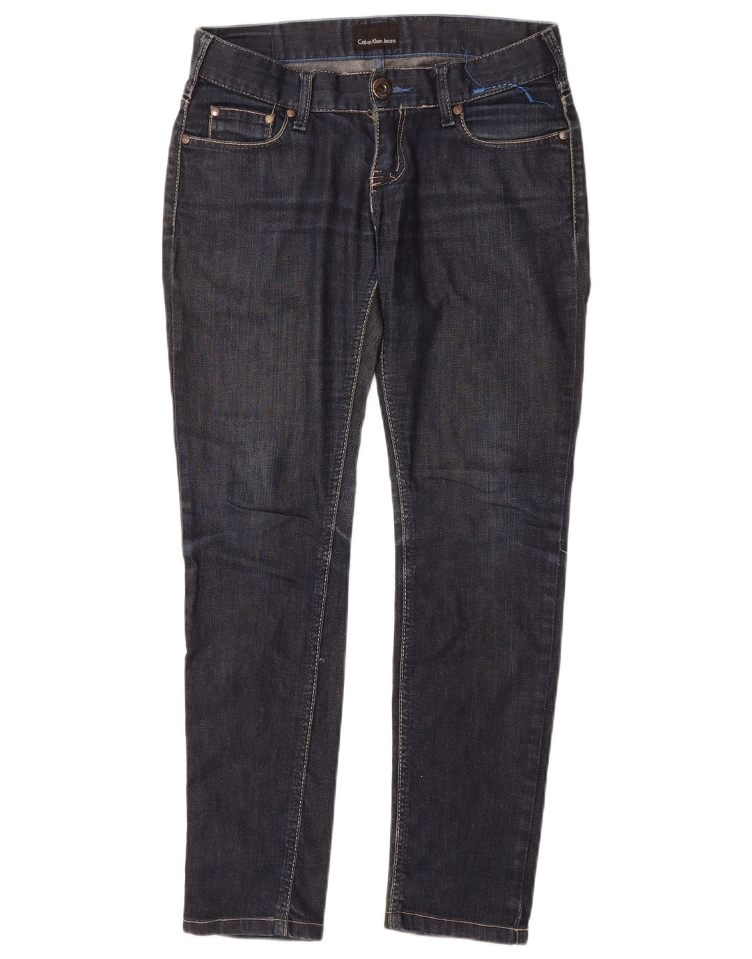 Damskie jeansy Calvin Klein W27 L29 Granatowe, bawełniane