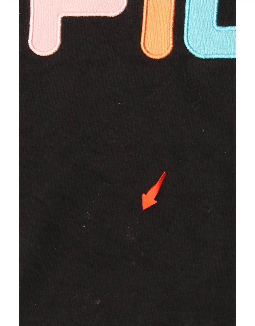 Damska bluza z grafiką FILA, UK 14, średnia czarna bawełna