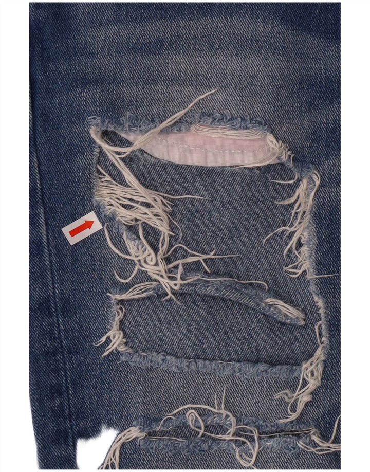 Dżinsy Zara Damskie w trudnej sytuacji, zwężane EU 34 2XS W24 L30 Niebieskie Grunge