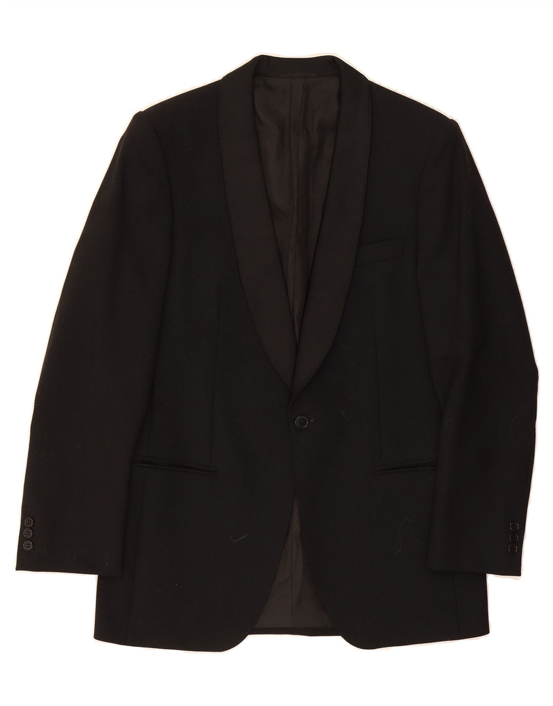 VINTAGE Mens 1 Button Blazer Jacket UK 38 Medium Black Vintage Vintage and Second-Hand Vintage from Messina Hembry 