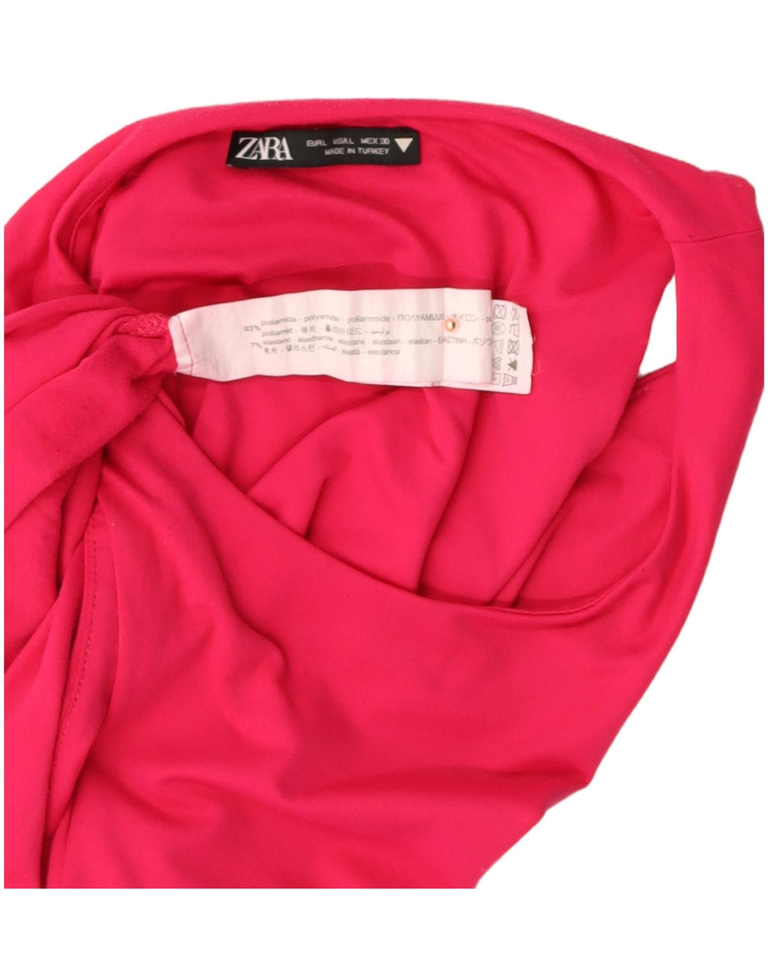 ZARA Womens Sleeveless Bodysuit UK 14 Large Pink Polyamide