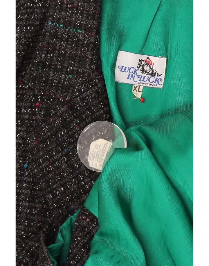 Luck in Luck Męska marynarka zapinana na 3 guziki UK 42 XL Szara wełniana nakrapiana