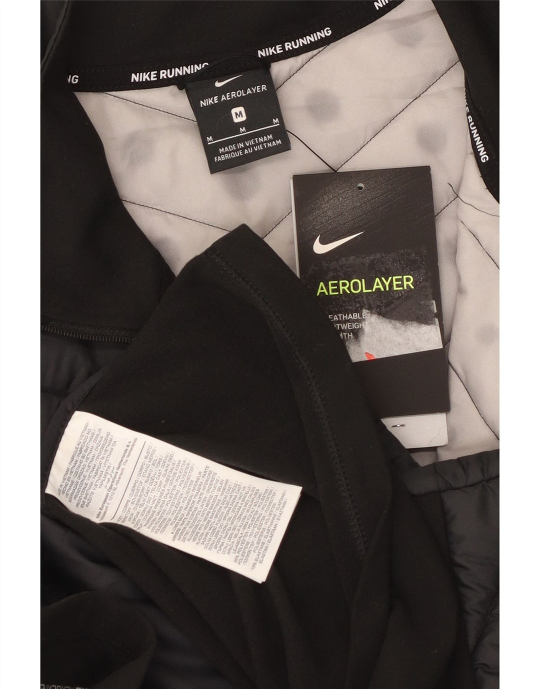 Męska wyściełana kamizelka Nike UK 38, średni czarny poliester