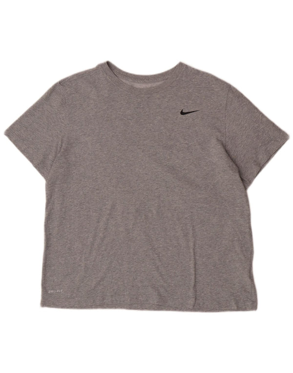 Męska koszulka Nike Dri Fit Top XL, szara, nakrapiana bawełna