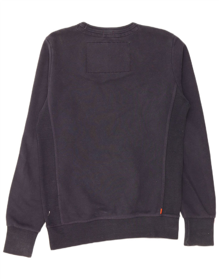 SUPERDRY Męski sweterek dresowy, mały, granatowy, bawełniany