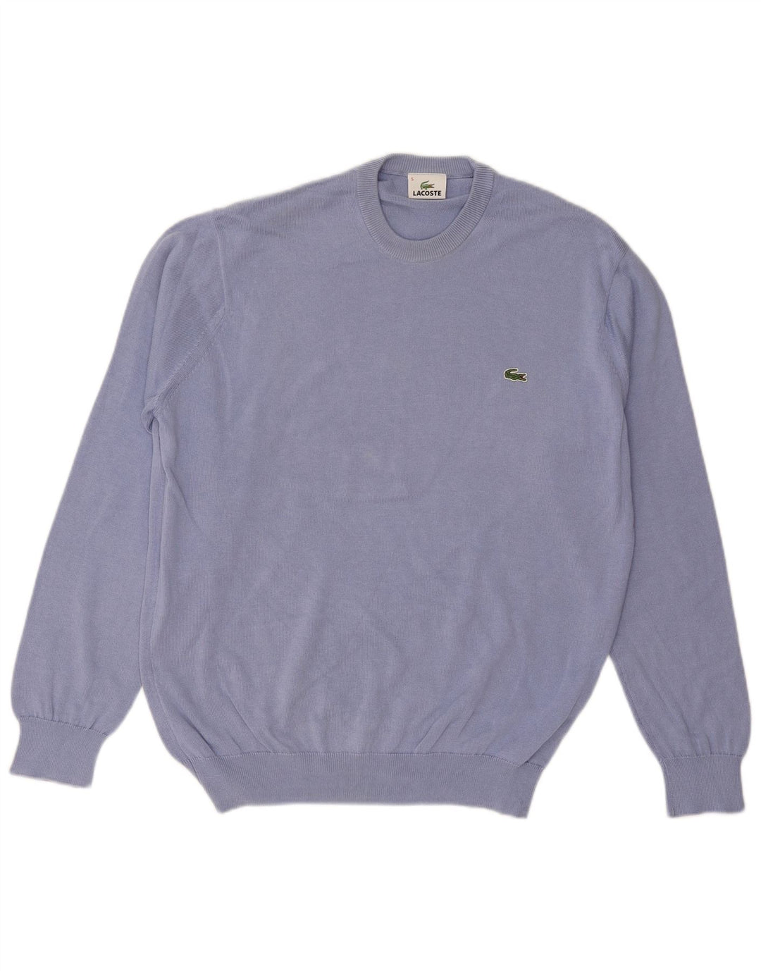 Męski sweter z okrągłym dekoltem LACOSTE, rozmiar 5, duży, niebieski, bawełniany