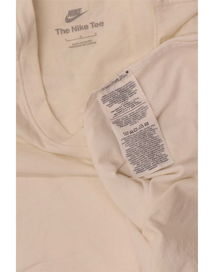 Męski T-shirt Nike, duży, biały, bawełniany