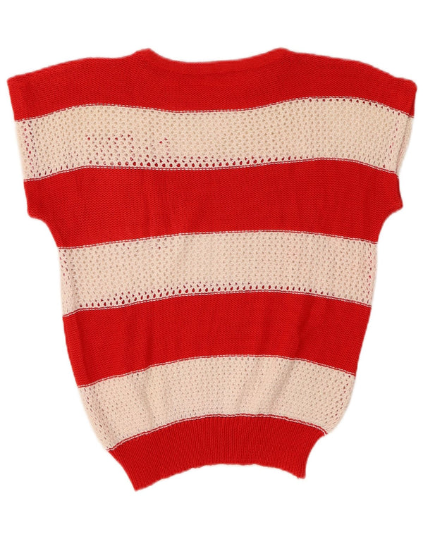 Damski sweter VINTAGE z okrągłym dekoltem UK 14, średni, wielobarwny