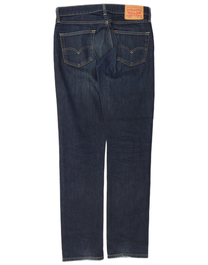 Męskie jeansy LEVI'S 511 Slim W30 L34 Granatowa bawełna