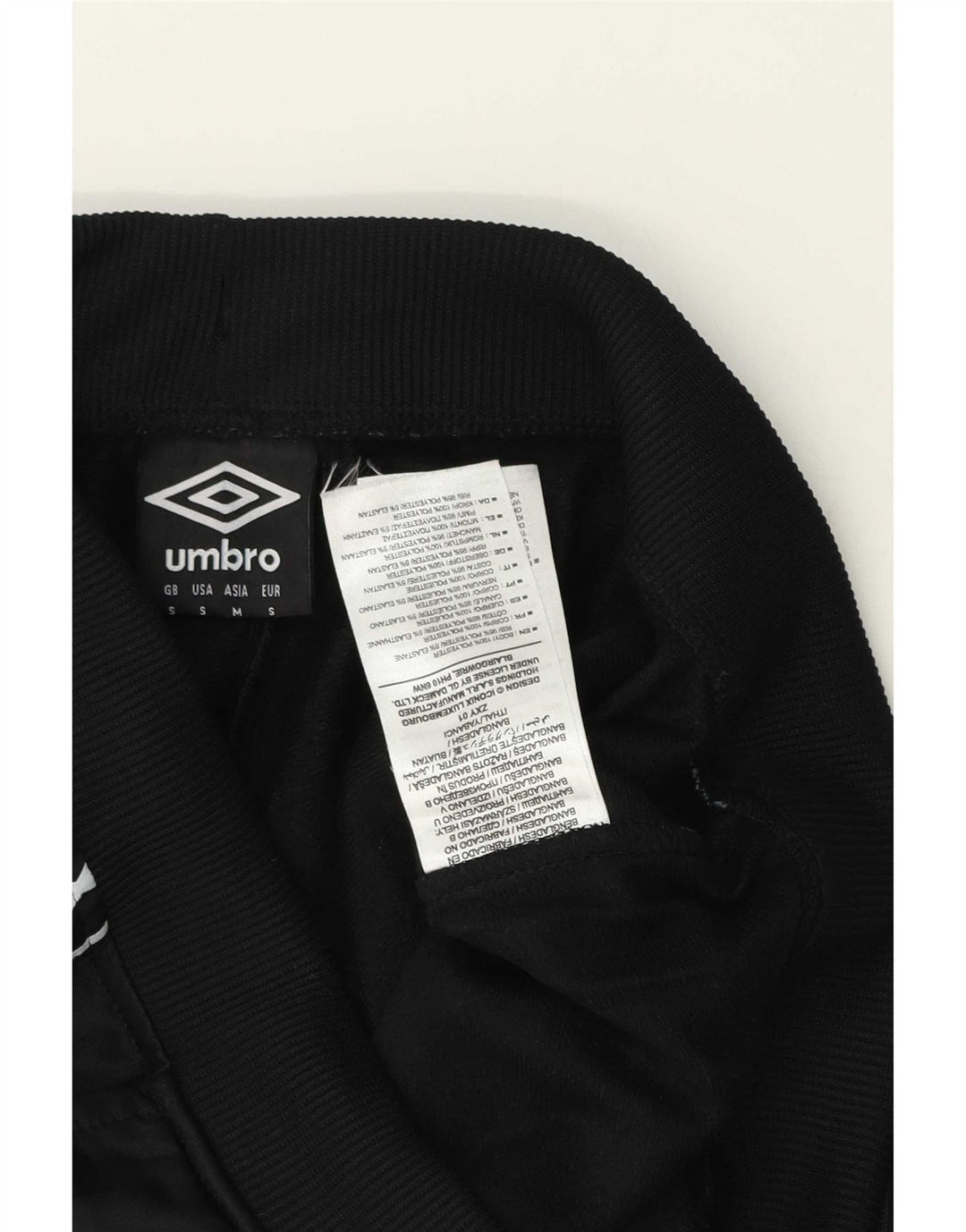 Męskie spodnie dresowe Umbro z grafiką, małe, czarne, poliestrowe