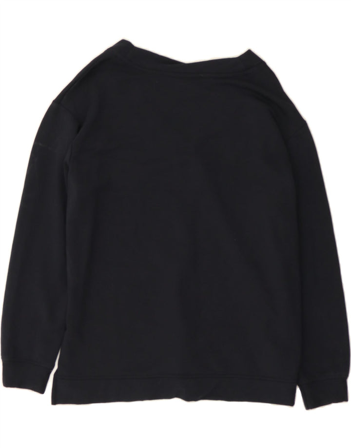 ORVIS Womens Loose Fit Sweatshirt Jumper UK 16 Large Black Vintage Orvis and Second-Hand Orvis from Messina Hembry 