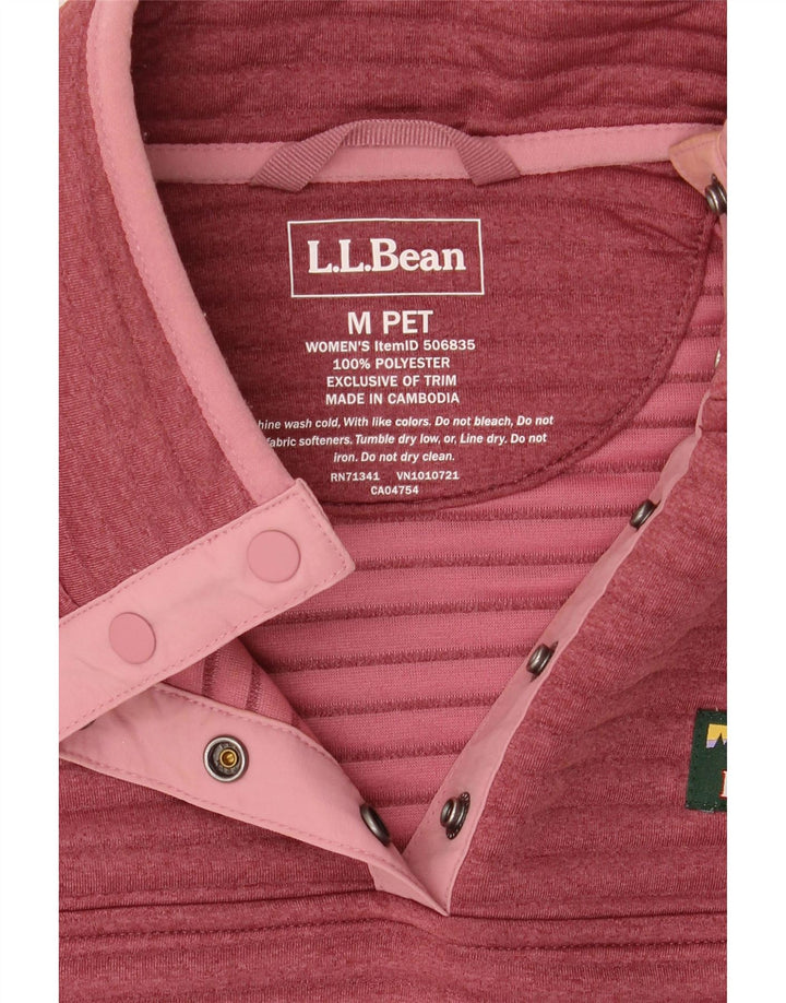 Damski sweter L.L.BEAN z zapinanym dekoltem, UK 14, średni burgund