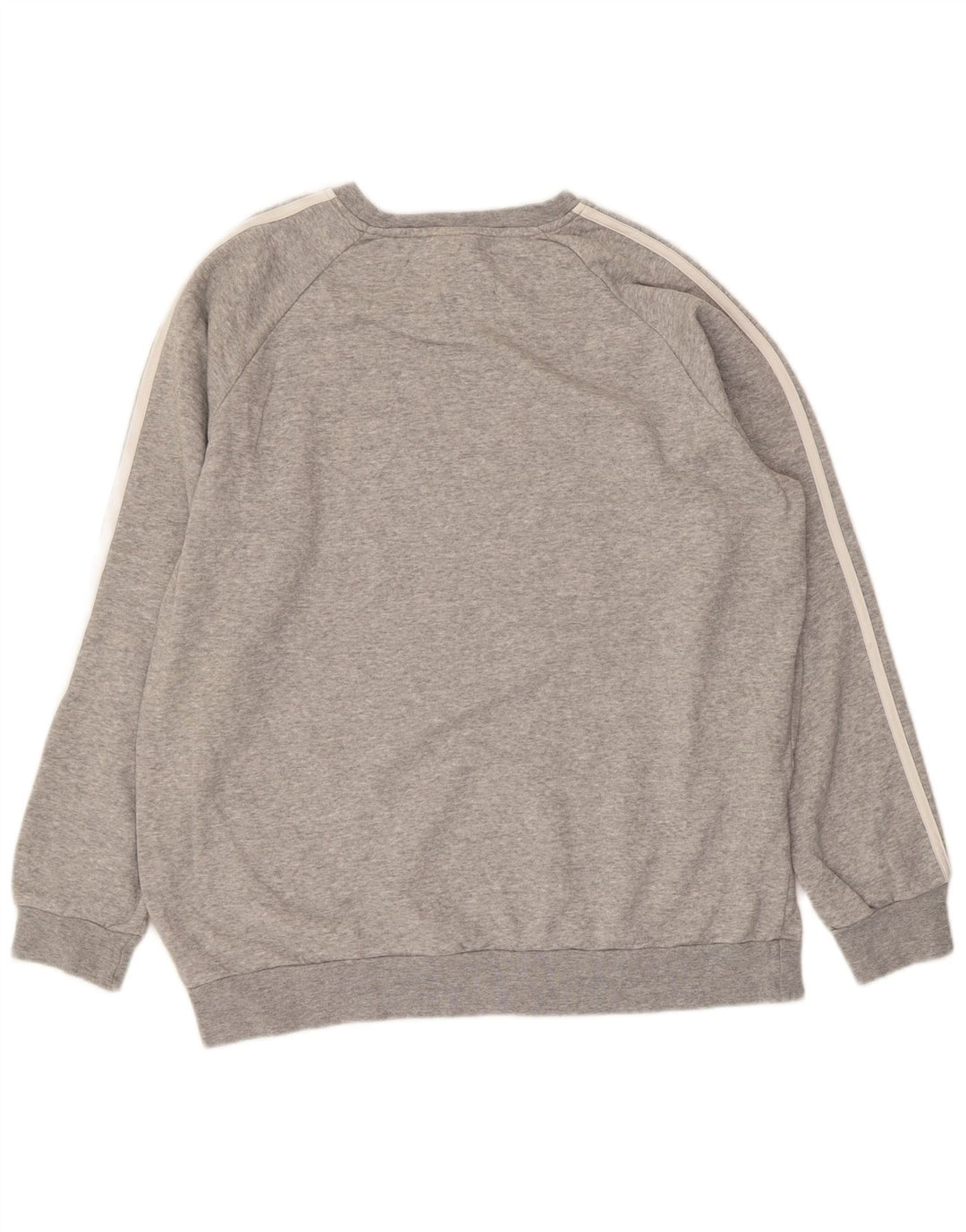 ADIDAS Womens Oversized Sweatshirt Jumper UK 12/14 Medium Grey Cotton