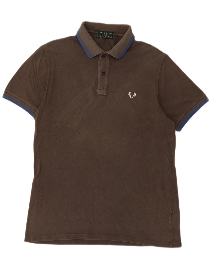 Męska koszulka polo FRED PERRY, średnioszara, bawełniana