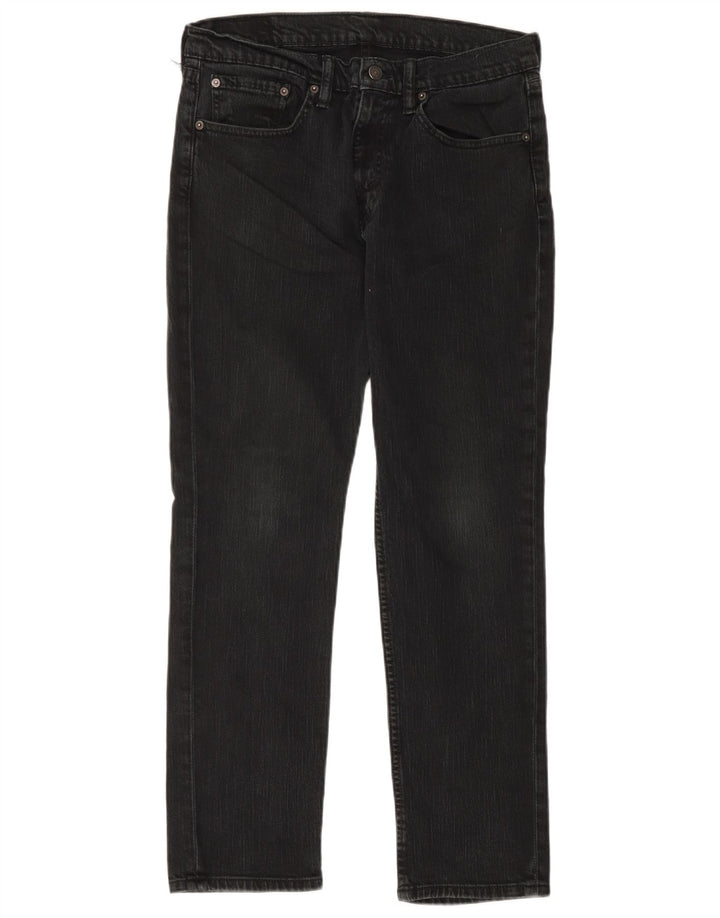 Męskie proste dżinsy Levi's W34 L30 Czarna bawełna