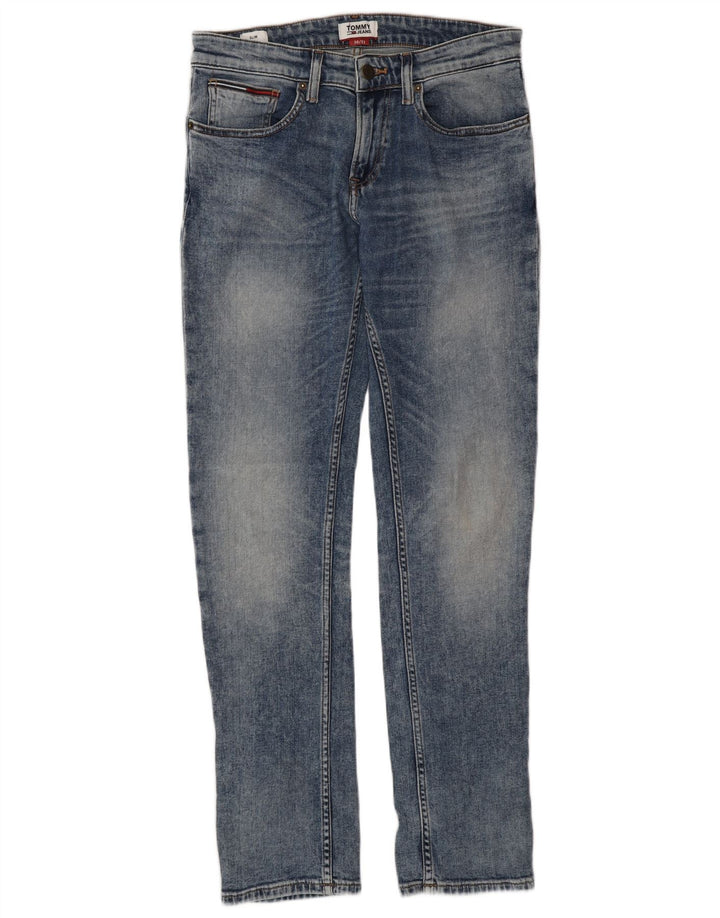 Męskie jeansy slim fit TOMMY HILFIGER W30 L32 niebieskie