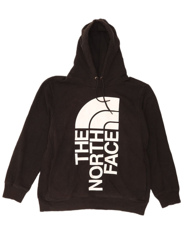 Męski sweter z kapturem The North Face z grafiką, duży, czarny, bawełniany