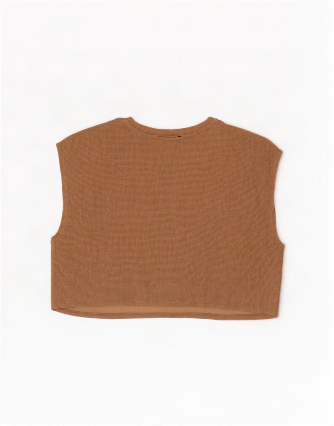 Bluzka damska Zara Crop bez rękawów Oversize Top UK 10 Small Beige