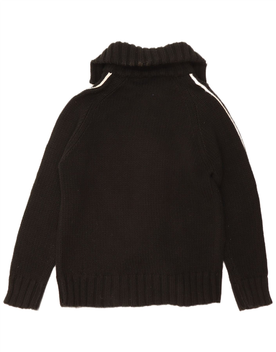 Vintage męski sweter rozpinany, duży czarny akryl