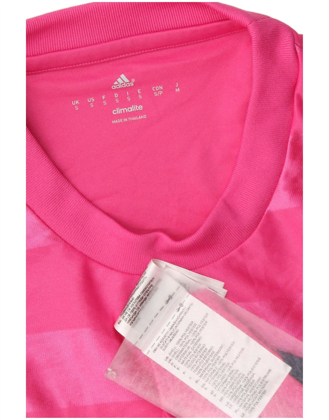 Adidas Męska koszulka Climalite Top z poliestru w małe różowe paski