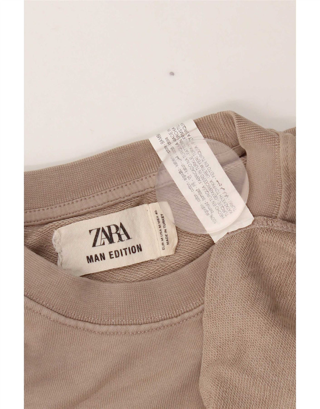 Męska bluza Zara Sweter w kolorze średniego beżu, bawełniana