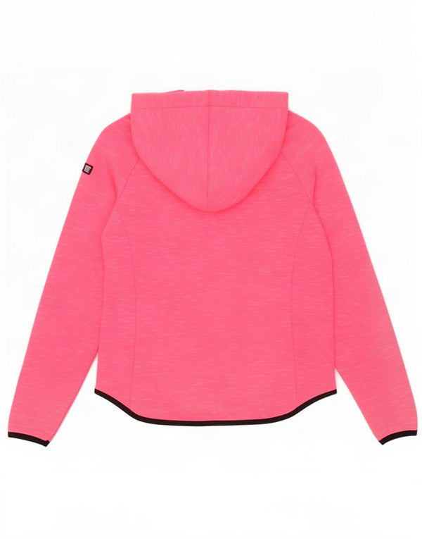 Damska kurtka dresowa z kapturem Superdry UK 10, mała, różowa, nakrapiana