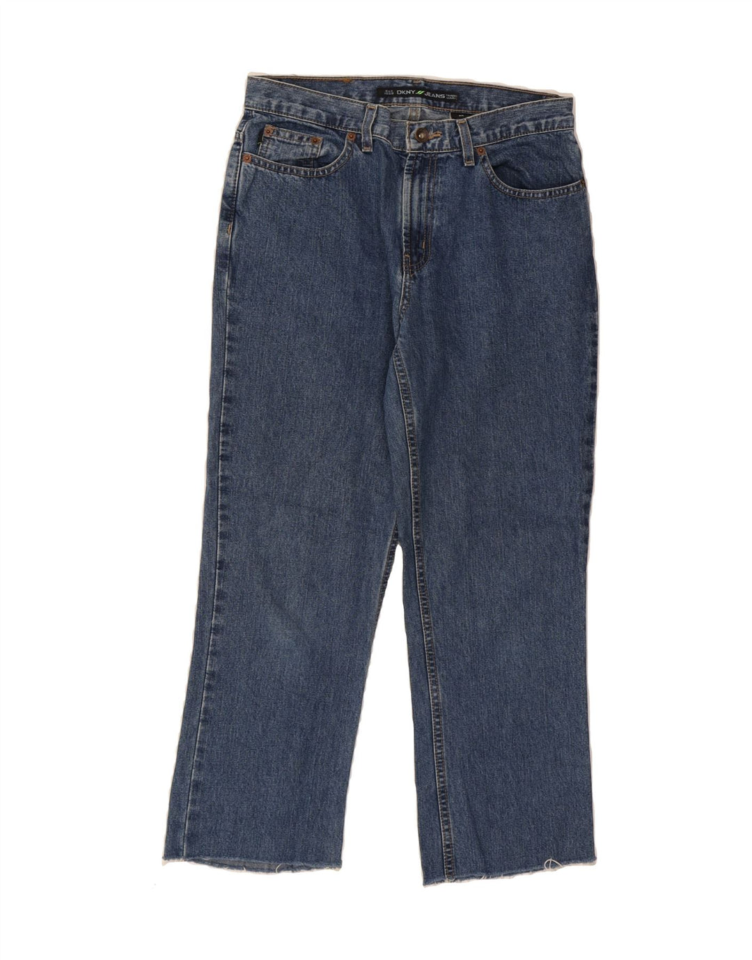 DKNY Womens Crop Straight Jeans US 6 Medium W30 L25 Blue Cotton Vintage Dkny and Second-Hand Dkny from Messina Hembry 