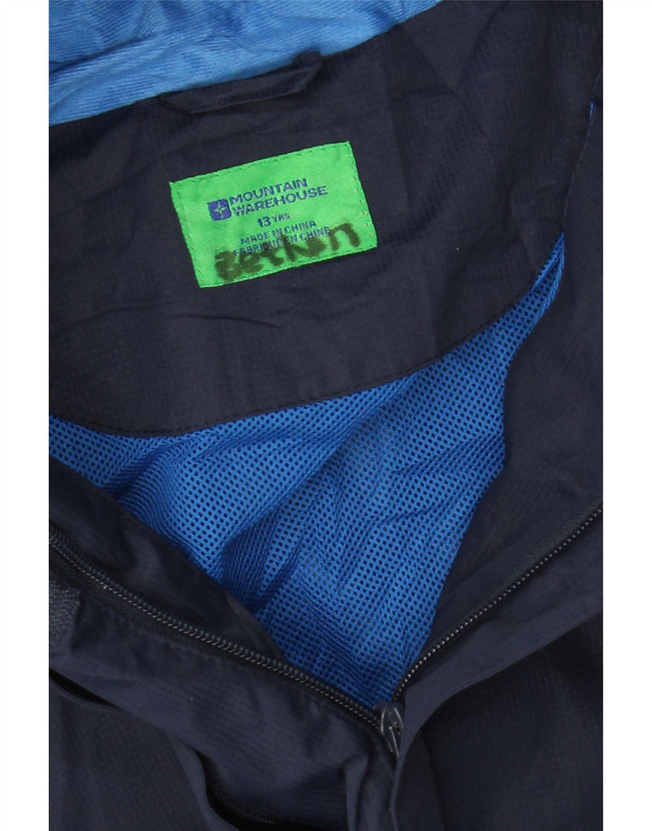 Chłopięca kurtka przeciwdeszczowa Mountain Warehouse Action na 12-13 lat, granatowa