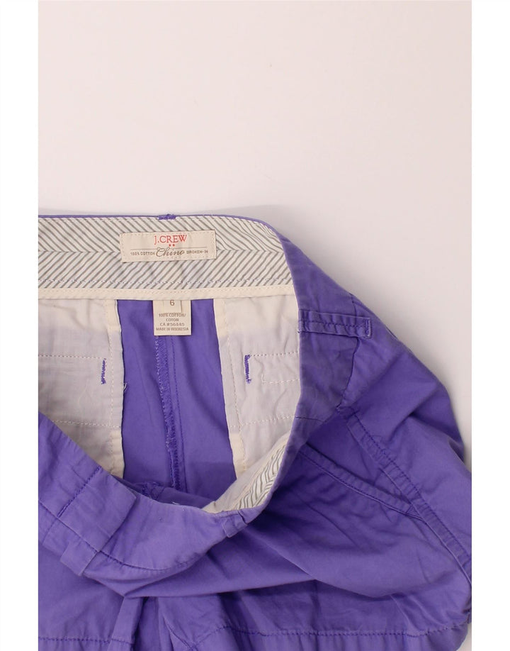 J. CREW Womens Chino Shorts US 6 Medium W32 Purple Cotton Vintage J. Crew and Second-Hand J. Crew from Messina Hembry 