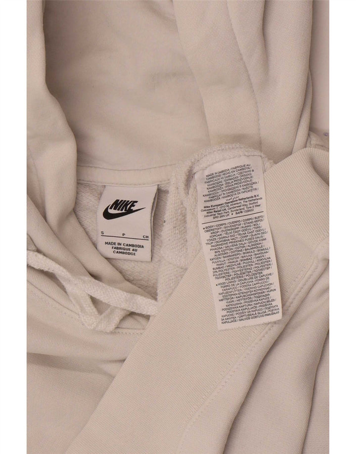 Męski sweter z kapturem Nike, mały, biały, bawełniany