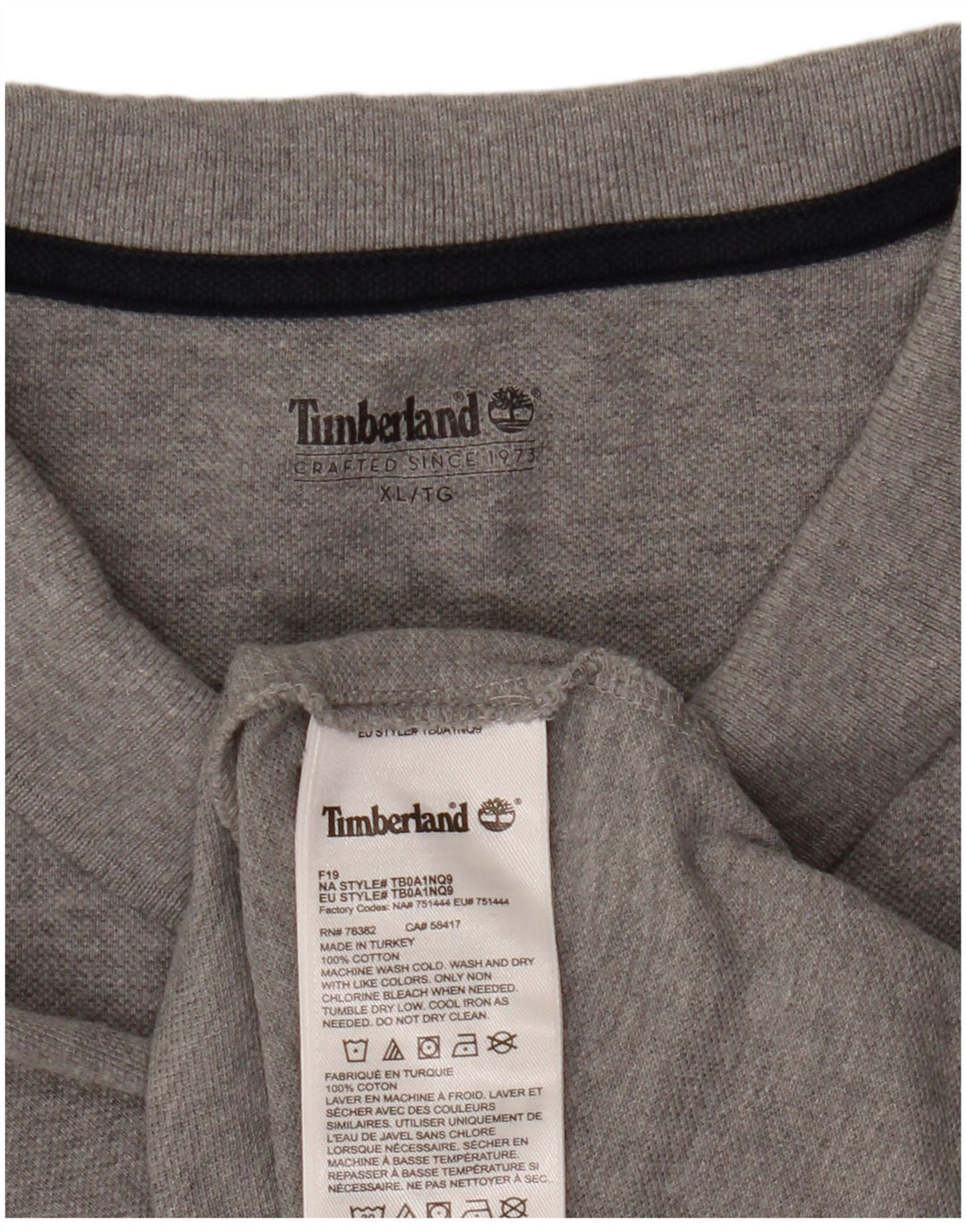 Męska koszulka polo Timberland XL, szara bawełna