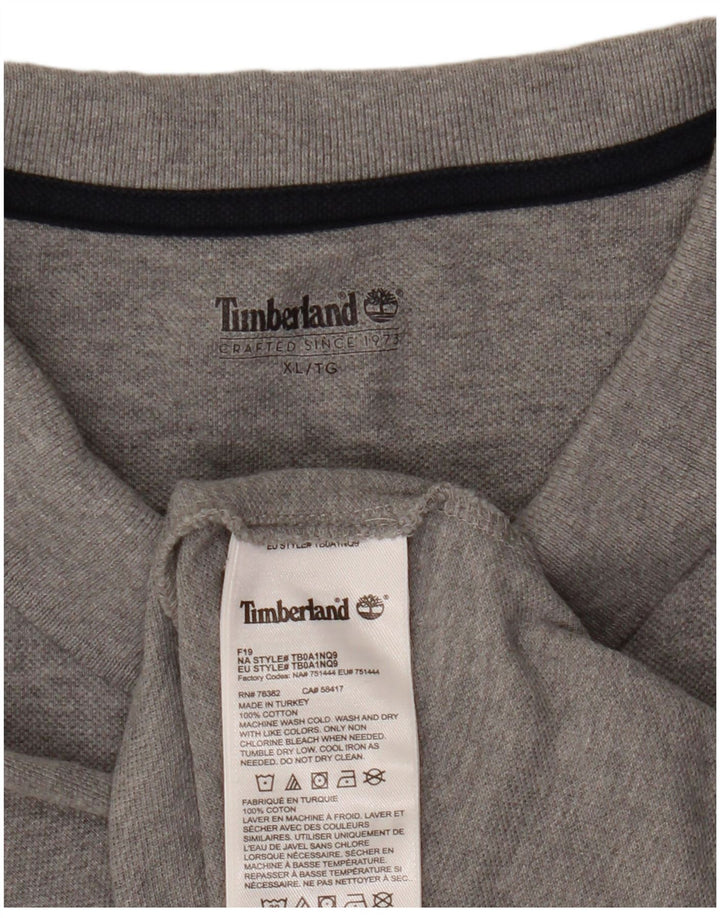 Męska koszulka polo Timberland XL, szara bawełna
