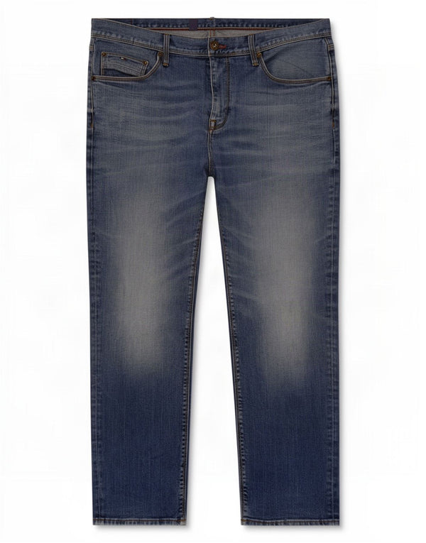 Męskie dżinsy Denton Straight Jeansy Tommy Hilfiger W38 L30 Niebieskie bawełniane