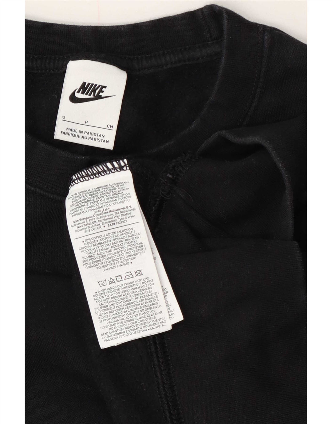 Damska bluza dresowa Nike Crop Oversize UK 10, mała, czarna, bawełniana