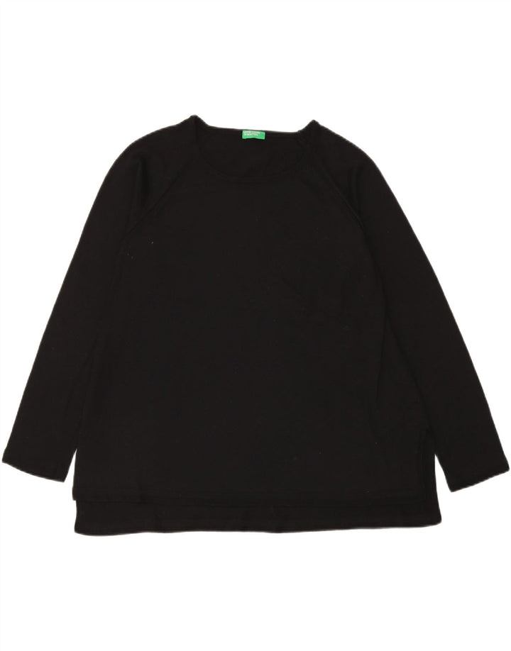 Top damski Benetton z długim rękawem UK 16, duży, czarny