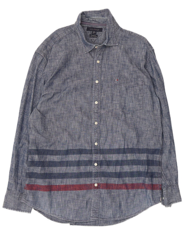 Koszula męska Tommy Hilfiger o dopasowanym kroju, rozmiar 18 1/2 2XL, granatowa w paski
