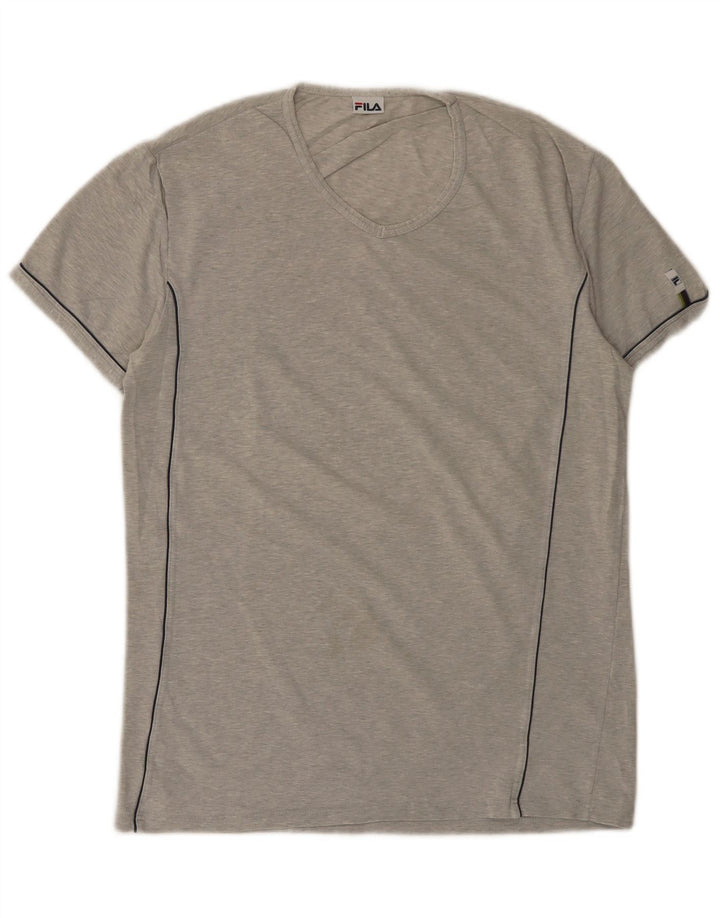 T-shirt męski Fila, mały, szary, nakrapiany