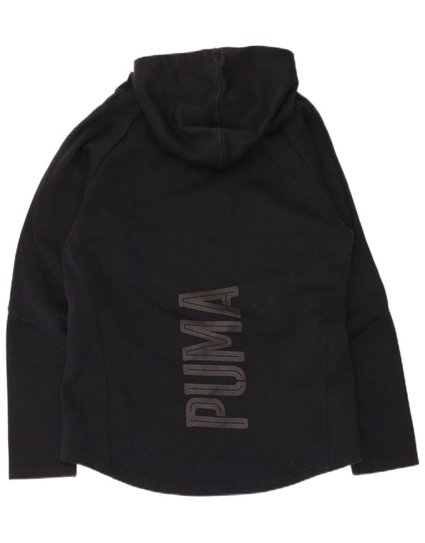 Damska bluza z kapturem Puma z grafiką UK 12, średnia czarna bawełna