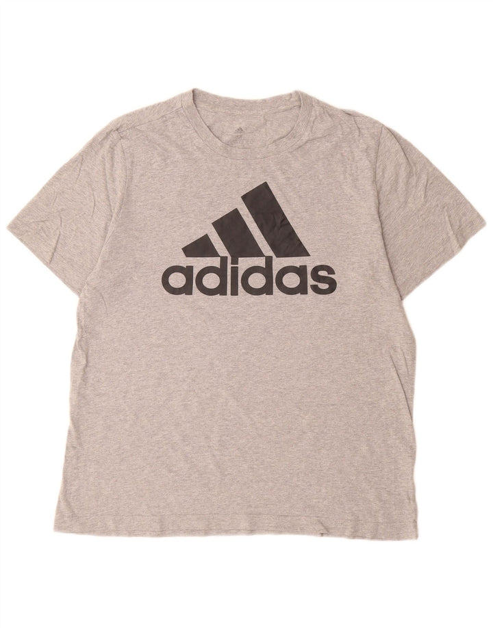 Męska koszulka graficzna Adidas Top Medium Grey